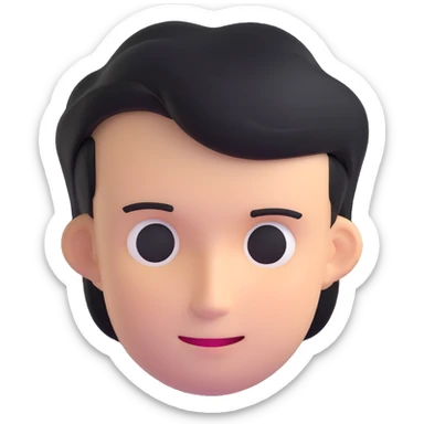 face with a deadpan look and subtle smirk, sarcastic sticker