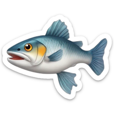 a fish with a goose mouth sticker