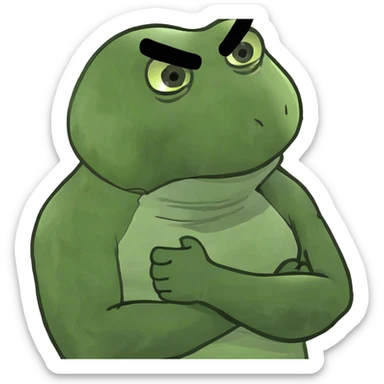 arms crossed holding neck anger guy sticker