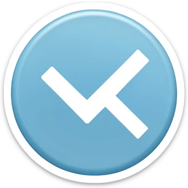 light blue circle  with white check mark in the middle  sticker