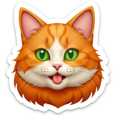 A cat sticking its tongue out sticker
