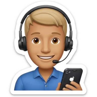 Man doing facetime sticker