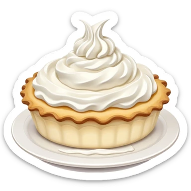 cream pie dessert with whipped cream sticker
