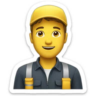 deliver man in yellow sticker