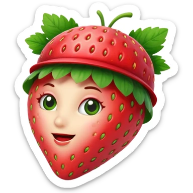 strawberry front the mic with hat sticker