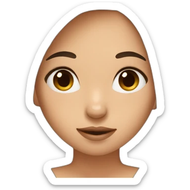 Girl brown hair and black little dog sticker