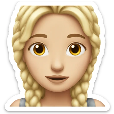 White girl looking dreamily like she just met her soulmate  sticker