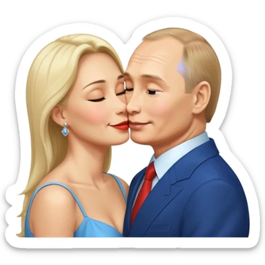 putin and madura kiss sticker