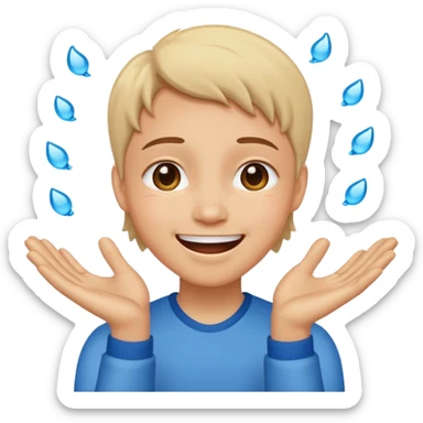 super happy tears excited hopeful hands emoji sticker