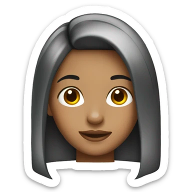 Gril with straight hair sticker