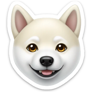 white shiba inu sticker