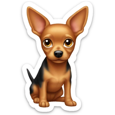 The orange-haired toy terrier. sticker