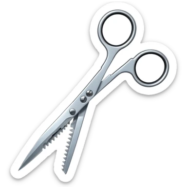 Scissors cutting audio wave clip sticker