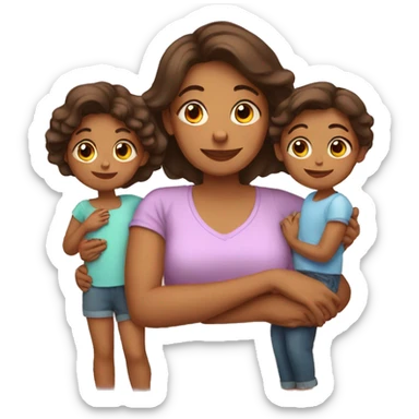 Madre con hijos sticker