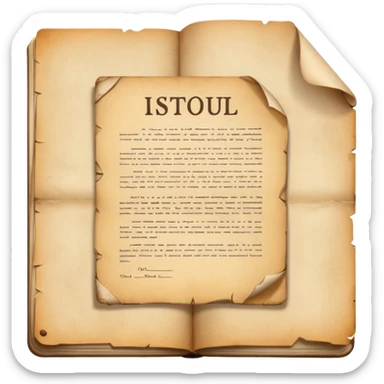 realistic documents with title page sticker