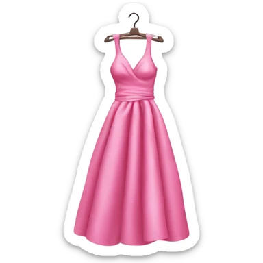 Pink couture dress on hanger sticker