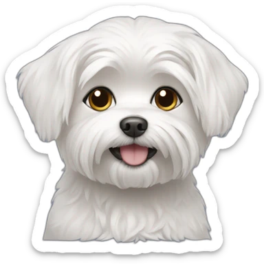 maltese dog sticker
