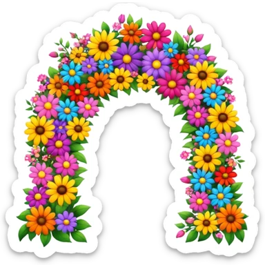 Flower arch sticker