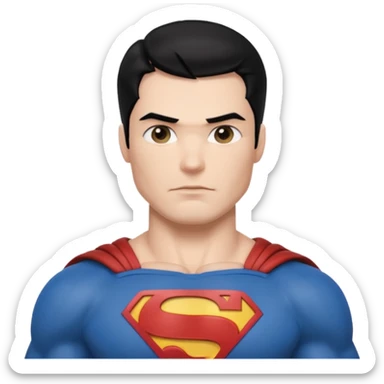black haired superman sticker