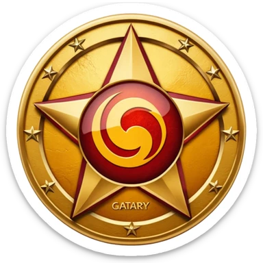 Galatasaray 5 star logo sticker