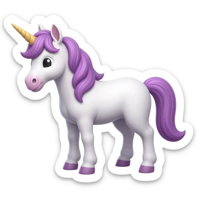 unicorn studying sticker