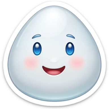 white gum drop sticker