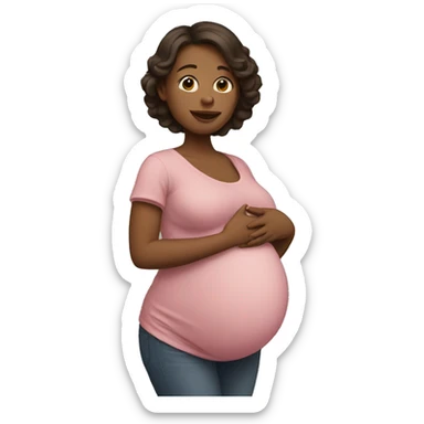 pregnant woman crossing hands sticker