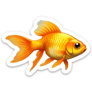 goldfish wearing backpack sticker