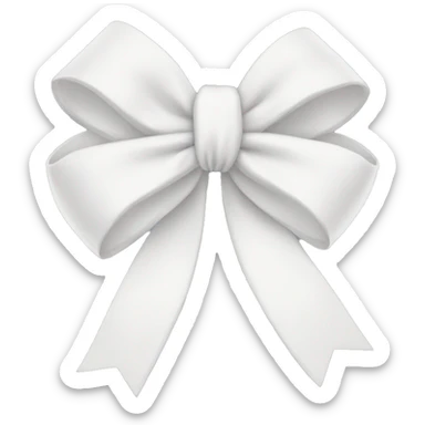 White girly bow sticker