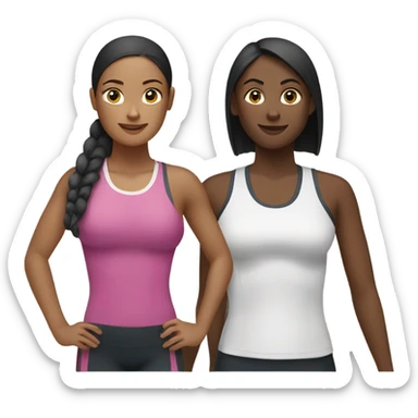 2 woman in sportswear talking sticker