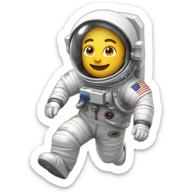 astronaut zero gravity sticker