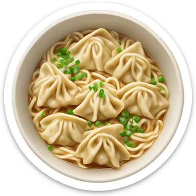 Bowl of wonton noodles sticker