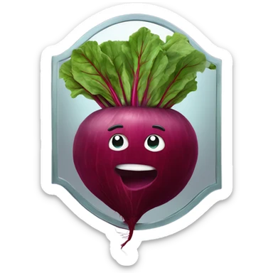 beetroot inside the mirror sticker