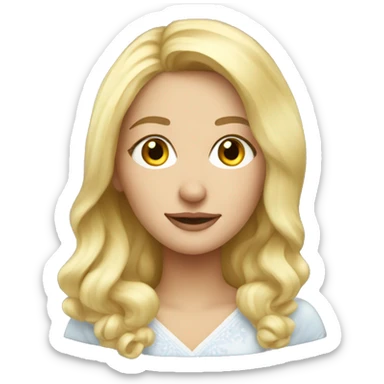 blonde beautiful Ukrainian woman sticker