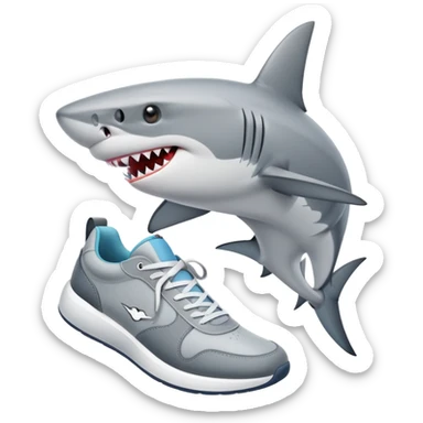 Акула в кроссовках sticker