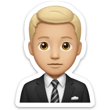 Mafia enforcer, suit and tie, sticker