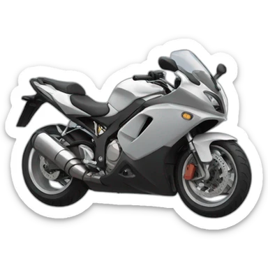 une moto qui a un accident sticker
