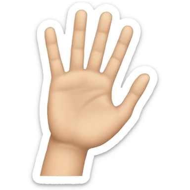 Generate emoji side view of the hand palm sticker
