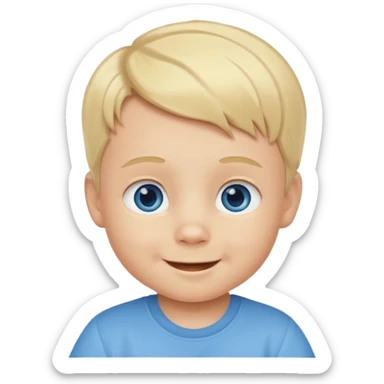 Blond hair blue eyed baby boy sticker