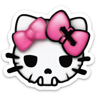 Hello kitty skull sticker