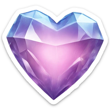 crystal heart sticker