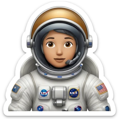 Cinematic Realistic mystery Astronaut visor down – A highly detailed depiction of an astronaut in a state-of-the-art space suit, floating weightlessly in the vast expanse of space. The reflective visor hides the face so we only see the reflection, while intricate suit details and soft lighting create an immersive sense of realism. sticker