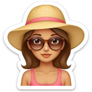 Girl on vacation on cruise ship sticker