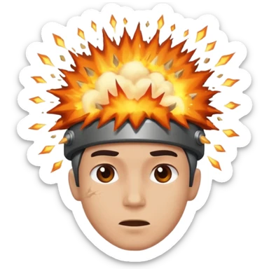 Через со взрывом на голове sticker