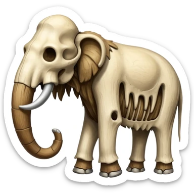 skeleton of a mammoth sticker