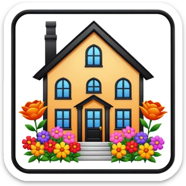 house of flowers sticker