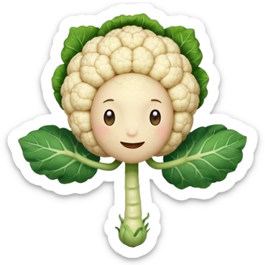 Polliflower.  It is a cauliflower floret with skinny arms and legs and a heart. sticker