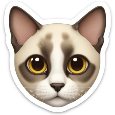 English short hair cat with Siamese cat color pattern sticker