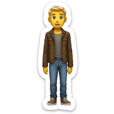 make a lower class that has raggy cloths  person full body view  sticker