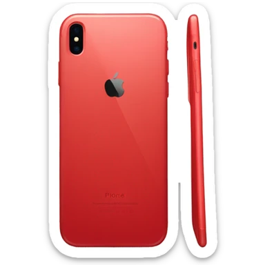 red iPhone sticker